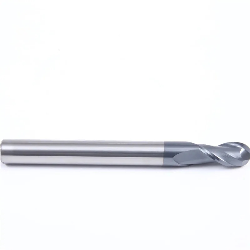 Two Flute Solid Carbide Ball Nose 2 Flute 55HRC 60HRC 65HRC Flat CNC Cutting Tool Tungsten indexable Milling Cutter head