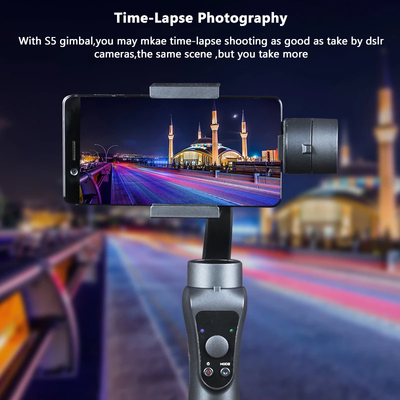 
New Arrival Gimbal Stabilizer for smart Phone Multifunctional Handheld Gimbal Stabilizer for Sports Camera 