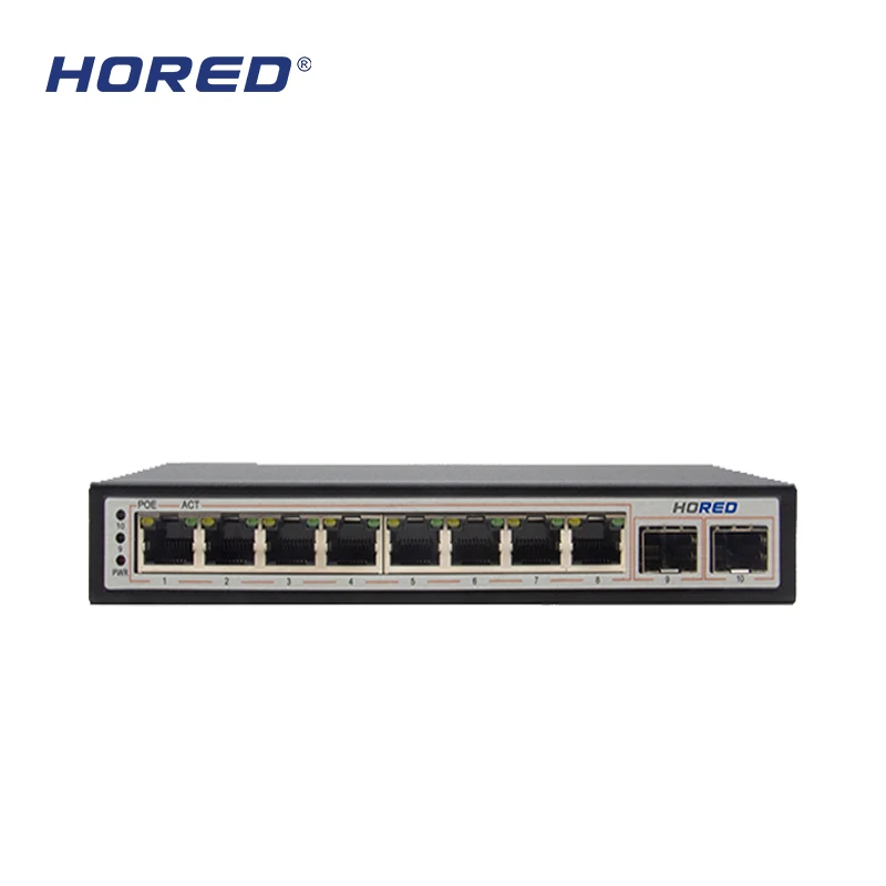  Коммутатор питания через ethernet 6 / 10 16 24 портами Poe сетевой коммутатор gigabit 100 Мбит