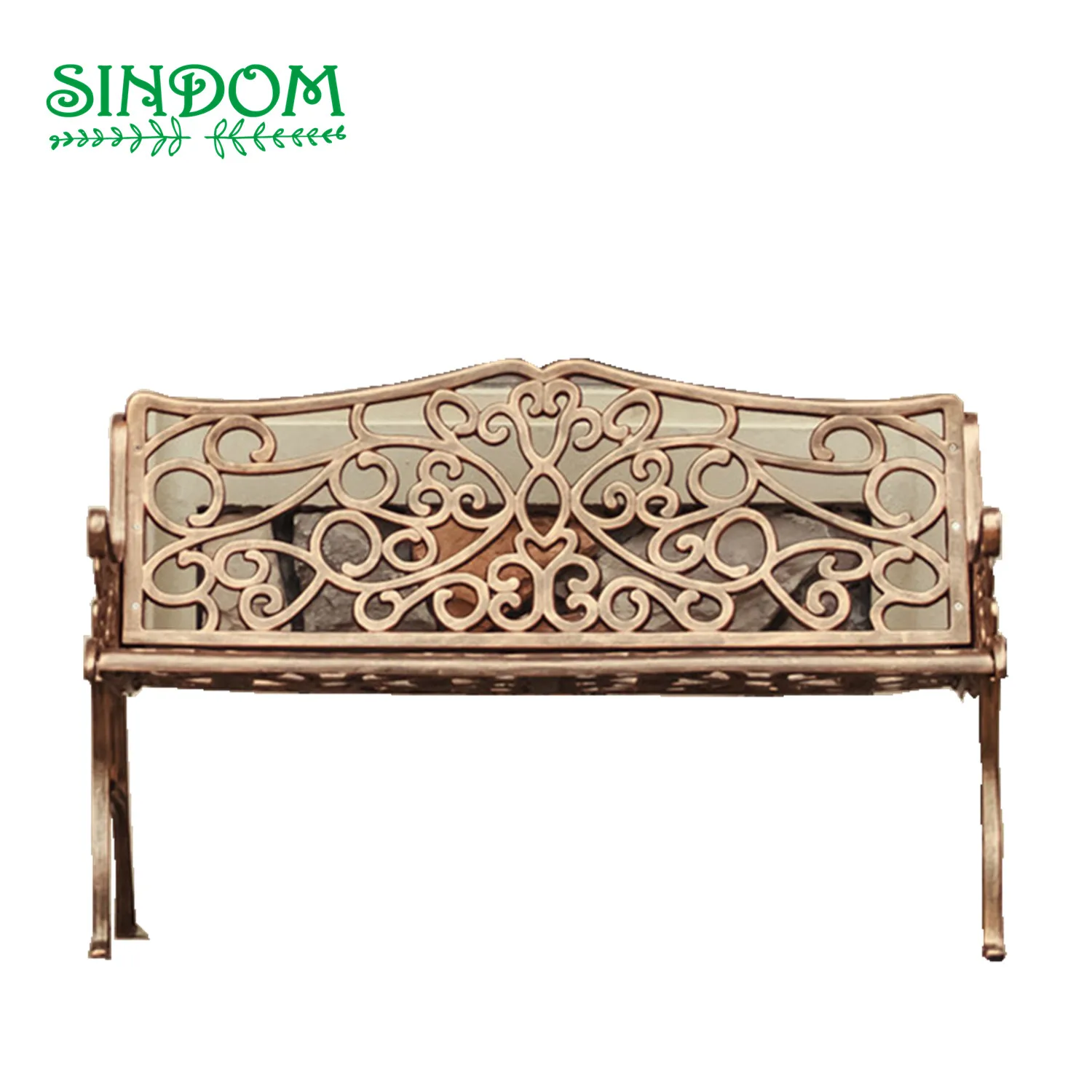 Modern Decor Outdoor Public Aluminium Dining Bench