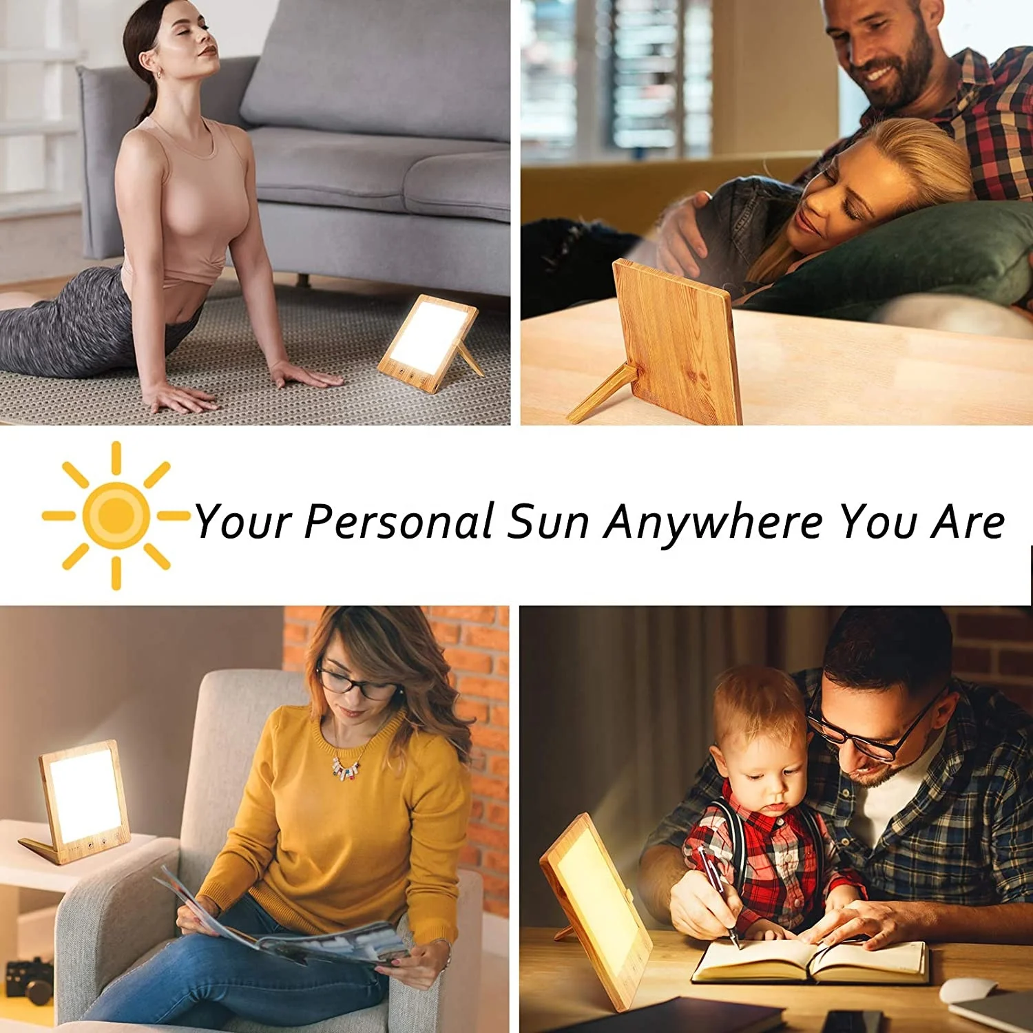  Light therapy lamp 10000Lux SAD LED light for the effective treatment of seasonal affective disorder with timer