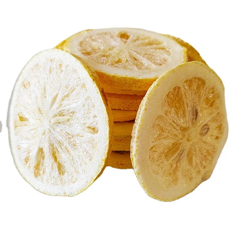 Wholesale lemon freeze dry fruits high vitamin freeze-dried lemon Quality Fruit 6mm/slice freeze dried lemon