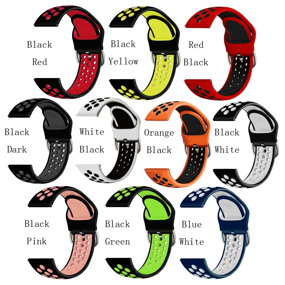 
Classic watch straps For AMAZFIT 2 Stratos /For AMAZFIT GTR 47mm silver buckle smart watch bands 