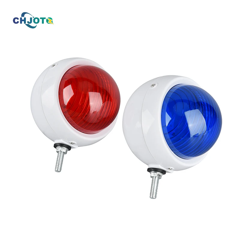 Blue  front LED strobe warning flash lights DC 12V 24V Motorcycle Mount Oval Flashing Beacon Lights for Motorcycle