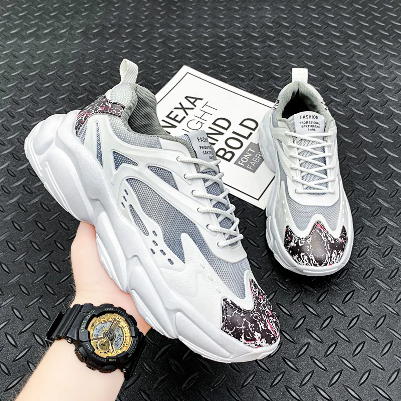 Dropshipping fitness walking shoes sepatu casual non-slip sports running shoes custom logo walking style shoes zapatillas hombre