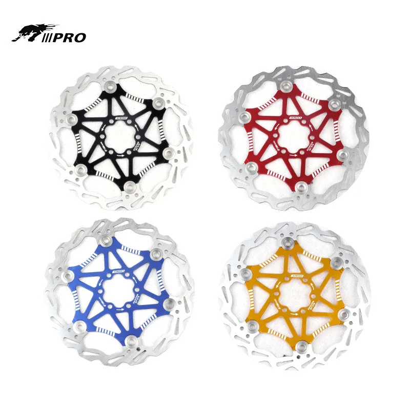 IIIPRO Ultralight Floating Rotor Hollow design Aluminum Alloy 6 Bolts Bicycle Disc Brake Rotor For MTB Bike