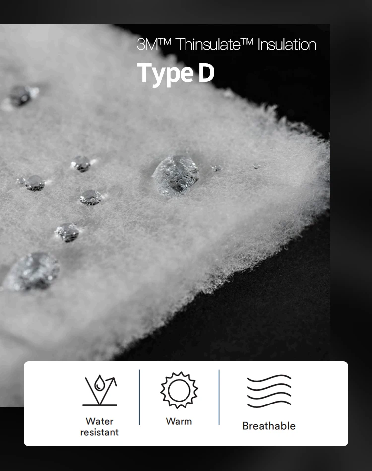 3M Thinsulate Water-repellent Synthetic Material Padding 100% Polyester Fiber For Outerwear Sportswear WorkWear Accessories