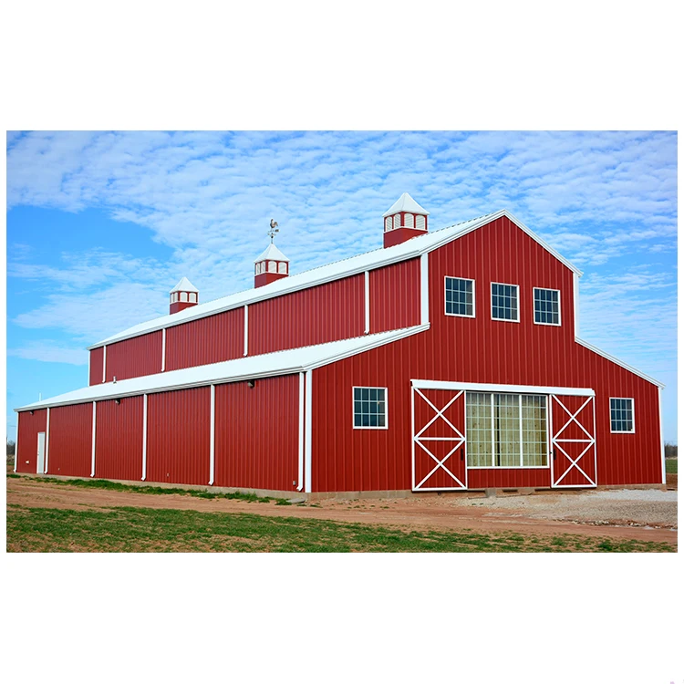 Сборная легкая стальная конструкция рама низкая стоимость Cowshed современные металлические фермерские работы