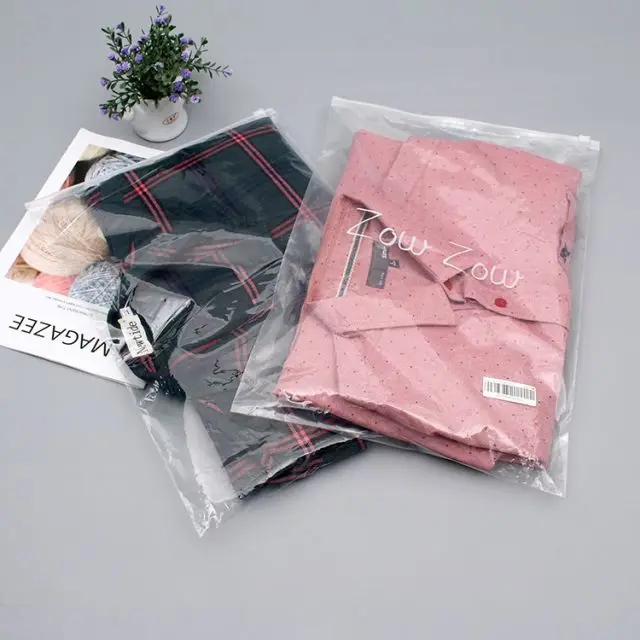 Resealable custom seal T shirt zip plastic packaging zipper sachet emballage lingerie mylar clothing underwear bags