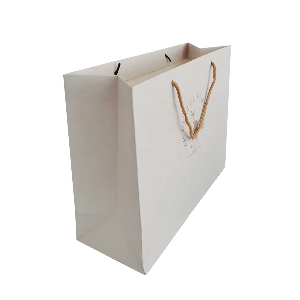 Luxury Embossed Recyclable Retail Shopping Boutique Paper Gift Bags With Handles For Skin Care
