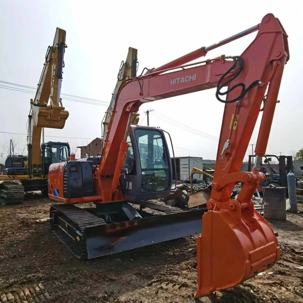Japan mini гусеничный экскаватор Hitachi Zaxis 70 гидравлическая Лопата 7 тонн гусеничная PC70 ZX70 307D