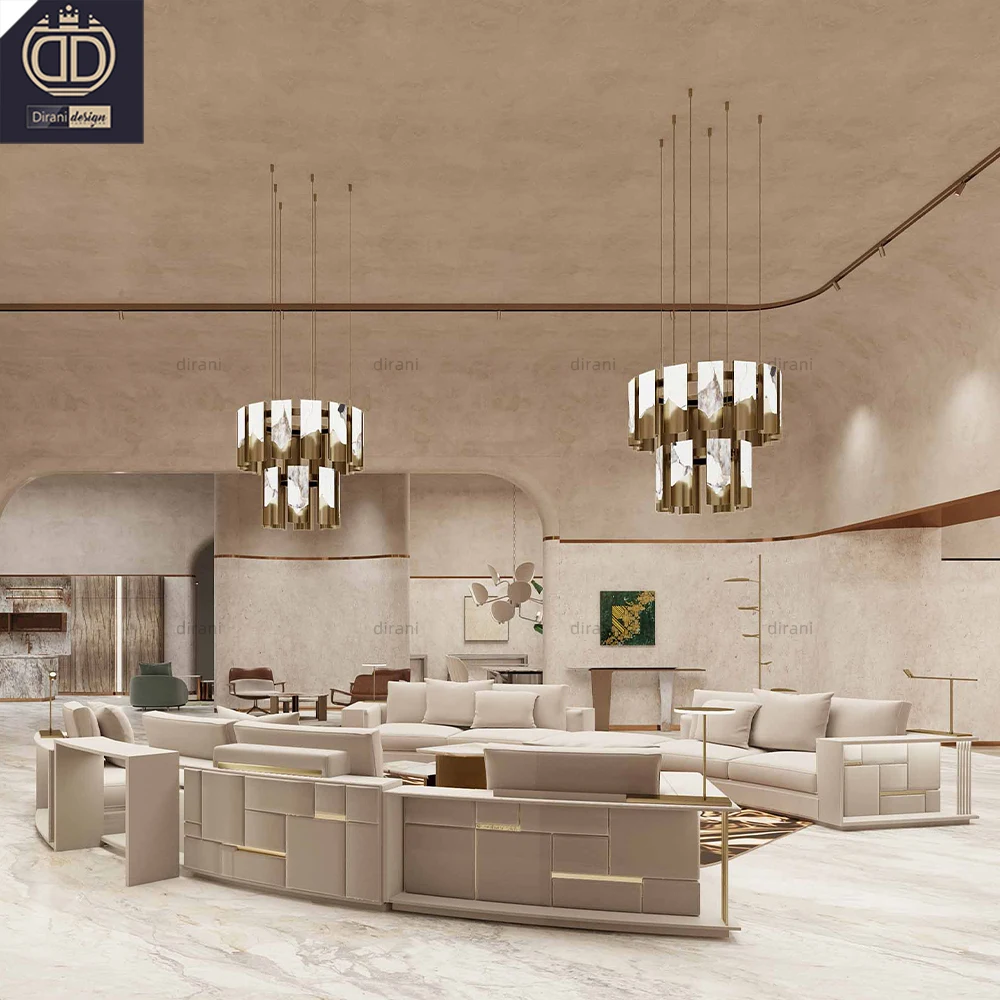 modular big commercial Italian luxury leather curved couch sofa modern sectional living room curved sofa