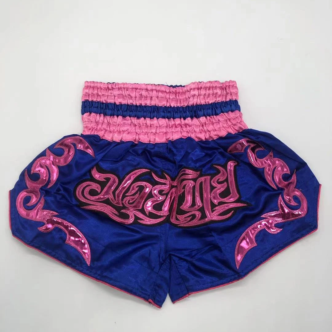 Custom Sublimation Printed High Quality Satin Thai Boxing Maui Muy Muay Thai Shorts