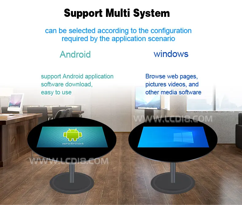 21.5 inch LCD multitouch table interactive touch cable  interactive ordering coffee table for restaurant