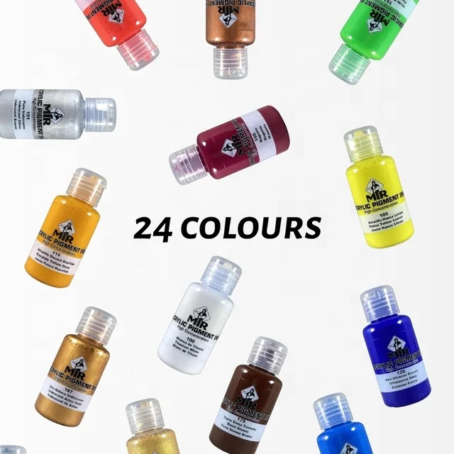 Quality Extra Fine High Pigmented Pure Fluid Acrylic Paint Ink Iridiscent Copper Pigment For Oil Paints With 60Ml Diy Bottle