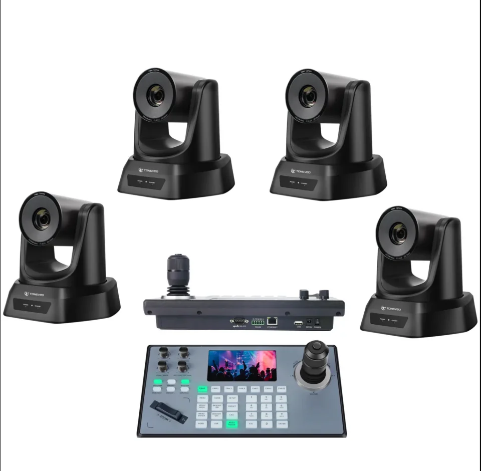 20x Zoom support NDI PTZ Camera set with Joystick Controller Live Streaming System
