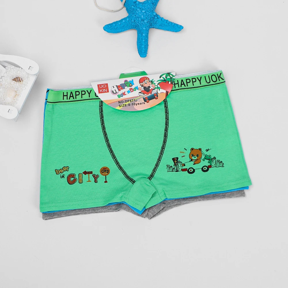 Wholesale 2014 cartoon animal underwear for kids 4-10 yrs boys underwear kids pure cotton christmas print boxer