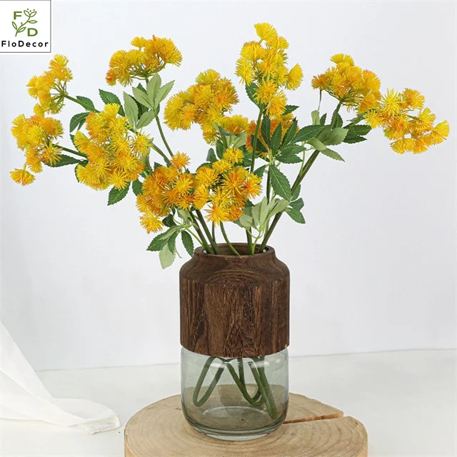 Wholesale Artificial Real Touch 3 Heads Astrantia Flowers Plastic Green White Purple Lace Flower For Wedding Decoration