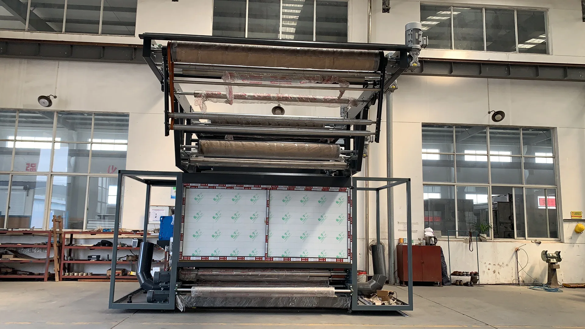 Hot Ten Roll sueding machine with PLC control/man-machine interface/touch screen and button control