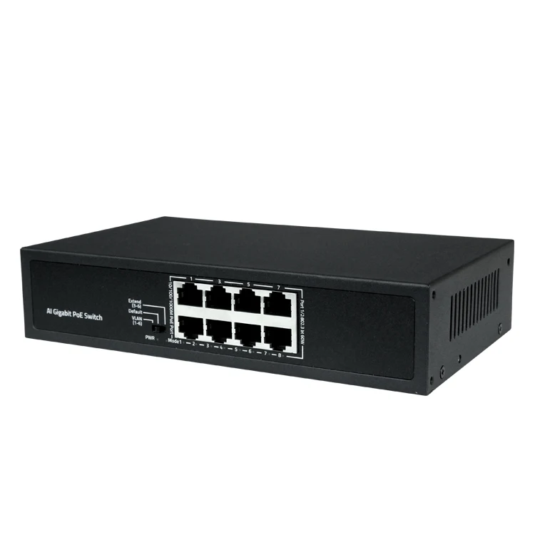 Industrial grade solid network Ethernet switch 8-port gigabit