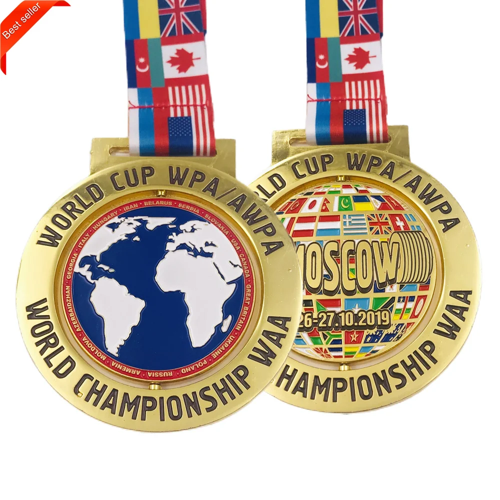 Manufacturer Custom Medal Sublimation Sport Gymnastic Kung Fu Swimming Ironman Spinning Medal Champions League Medal