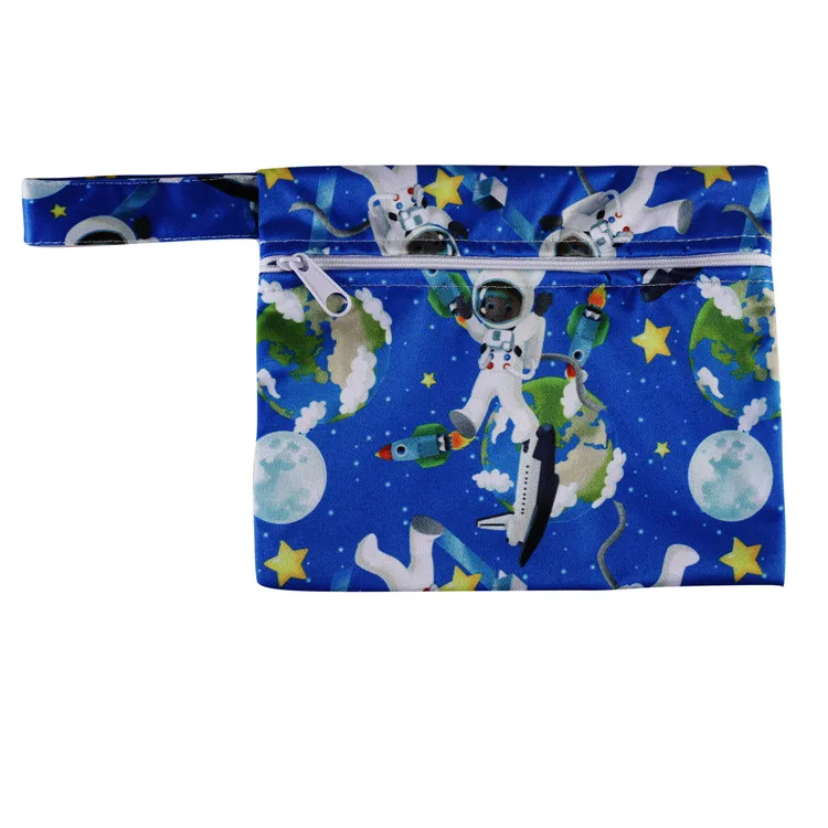 Маленькая влажная мини-сумка многоразовая для мамы или ребенка Водонепроницаемая мини-сумка для подгузников PUL