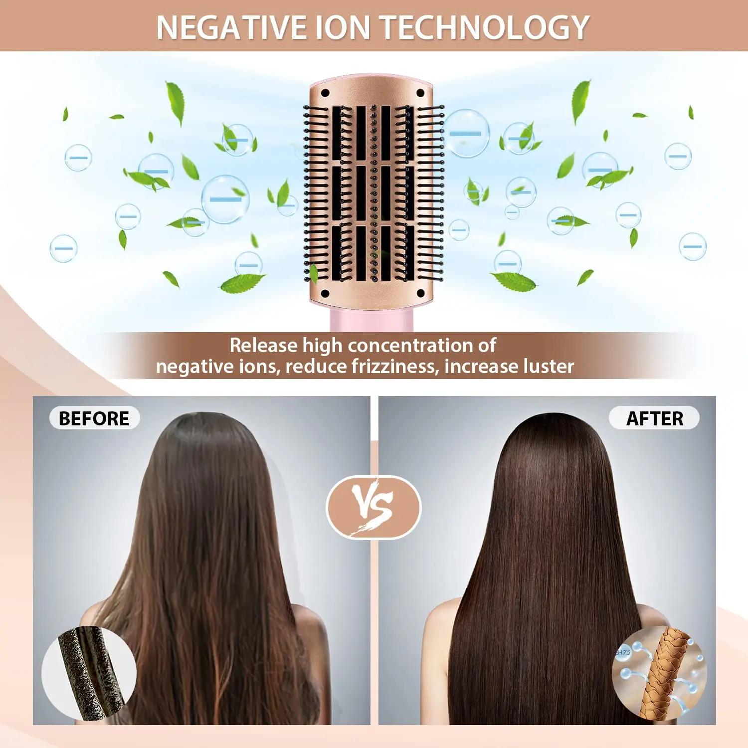 4 in 1 Brush Hair Dryer One Step Volumizer Hot Air Professional Electric 5 Multi-function