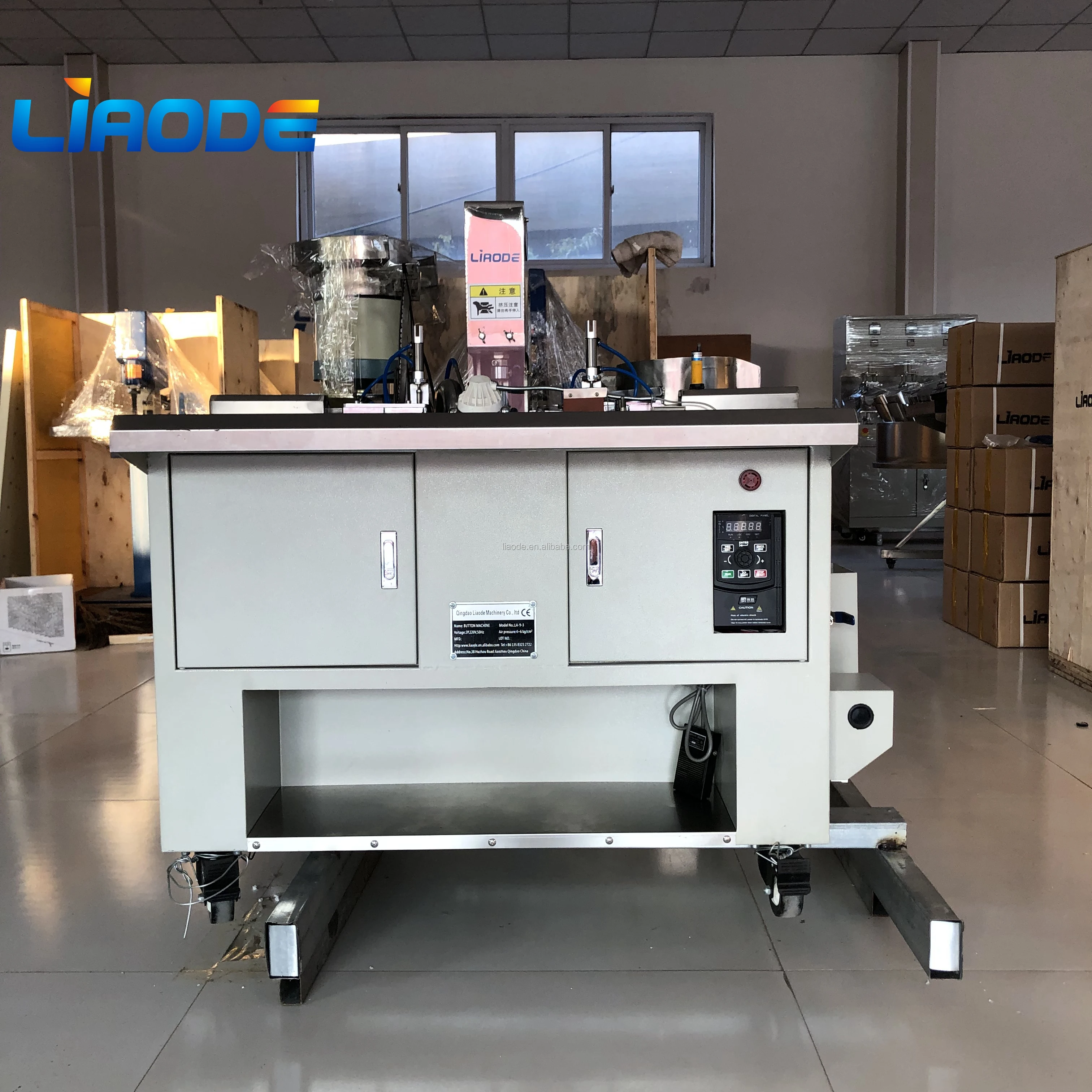 Automatic Baseball Cap Automatic Fabric Covered button machine