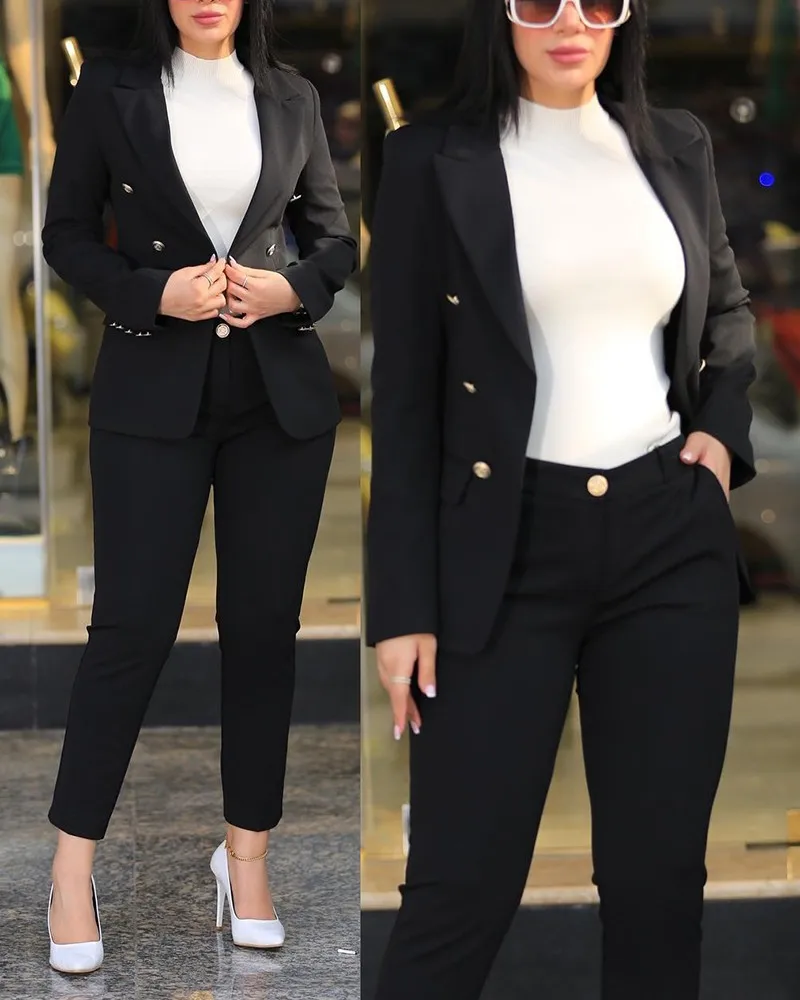 TONGYANG Manufacturers Business Suits For Women Fashion Slim Pants And Blazer Set Ladies Suits Office Wear Formal Suit