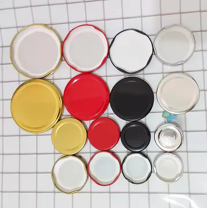 Easy Open 82mm Twist Off Tin Lid Metal Tin Top Screw Caps For Glass Jam Jar
