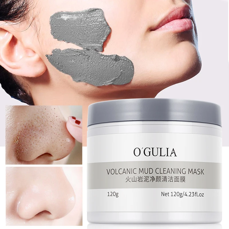 Private Label Face Volcanic Clay Mask Organic Acne Removal Moisturizing Skin Care Mud Mask