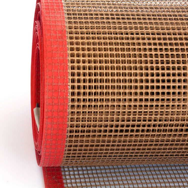 Industrial PTFE coated open mesh fiberglass belt