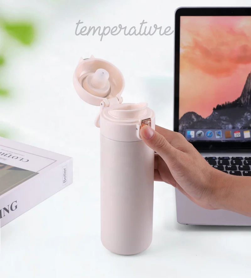 Wholesale Modern Luxury Vacuum flask Smart Water Bottle Double Layer Stainless Steel Led Digitales Water Bottle With Touch Scree