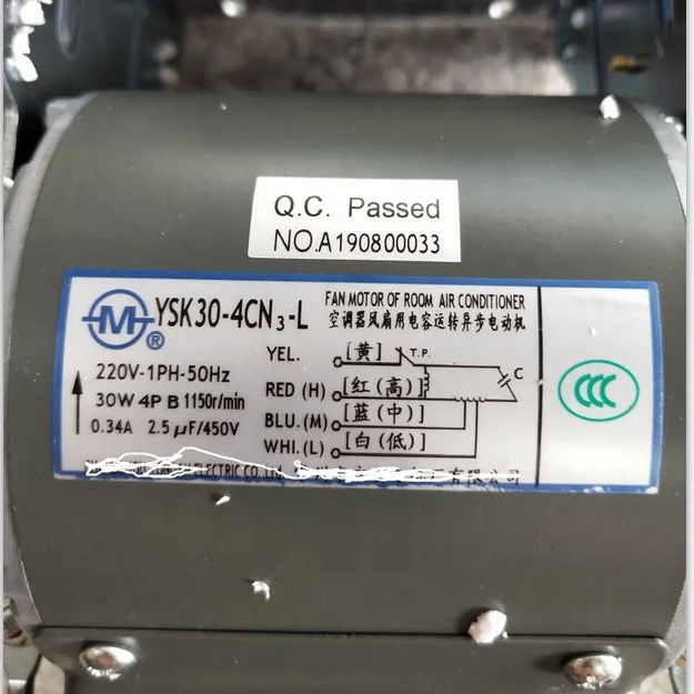 220v 1phase 50hz YSK30-4CN3-L electric fan motor of room air conditioner