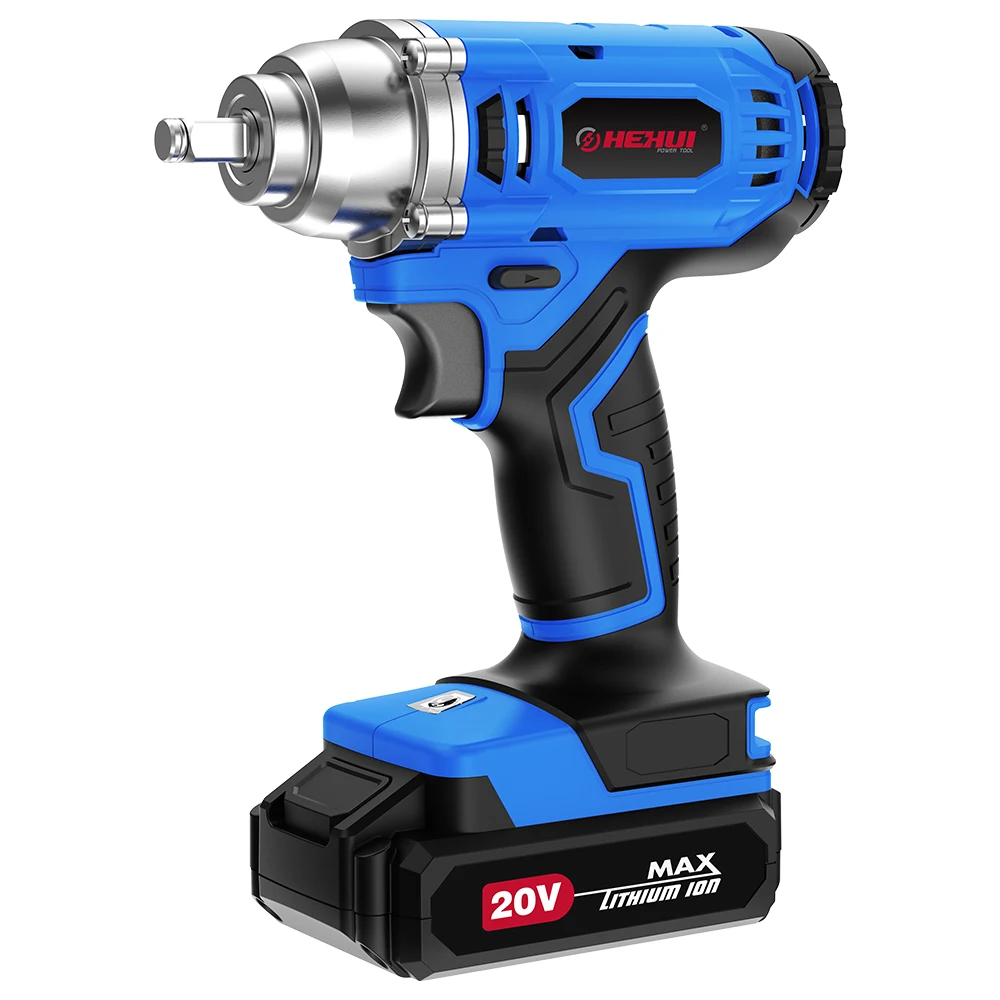 Hehui 20V Brush Cordless Drill Impact Driver Combo Kit Electric Screwdriver With 2.0Ah Batteries And Quick Charger