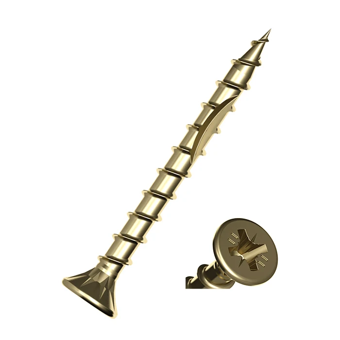 Screw Steel Metal #10 x 1 1/2 Interior Zinc Yellow Coated Phillips and square PSD ACR Pozi-Driv Wood Screw Fasteners Bits