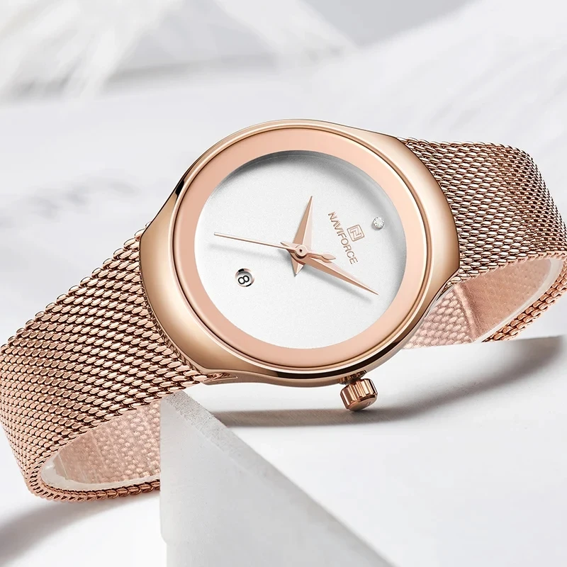 Naviforce 5004 Watches For Women Fashion Business Quartz Watch Ladies Fashion Auto Date Female Girls Clock Relogio Feminino