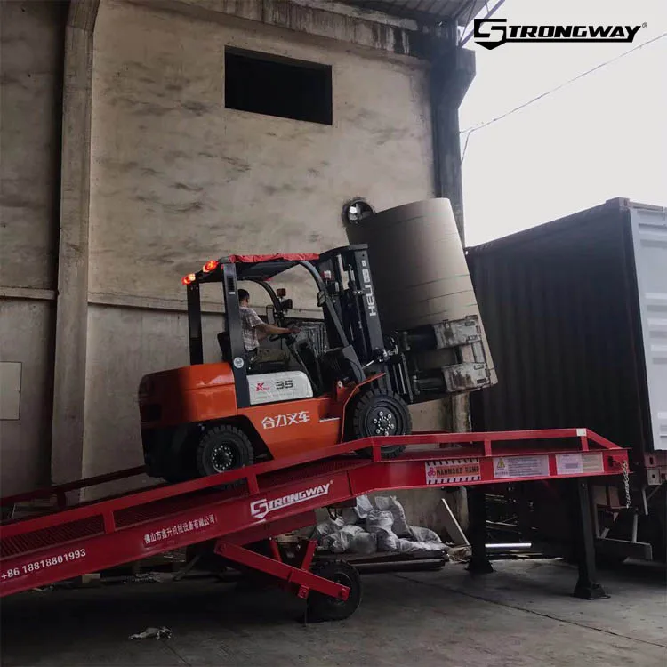 10ton heavy duty mobile hydraulic loading ramp adjustable loading ramp for van