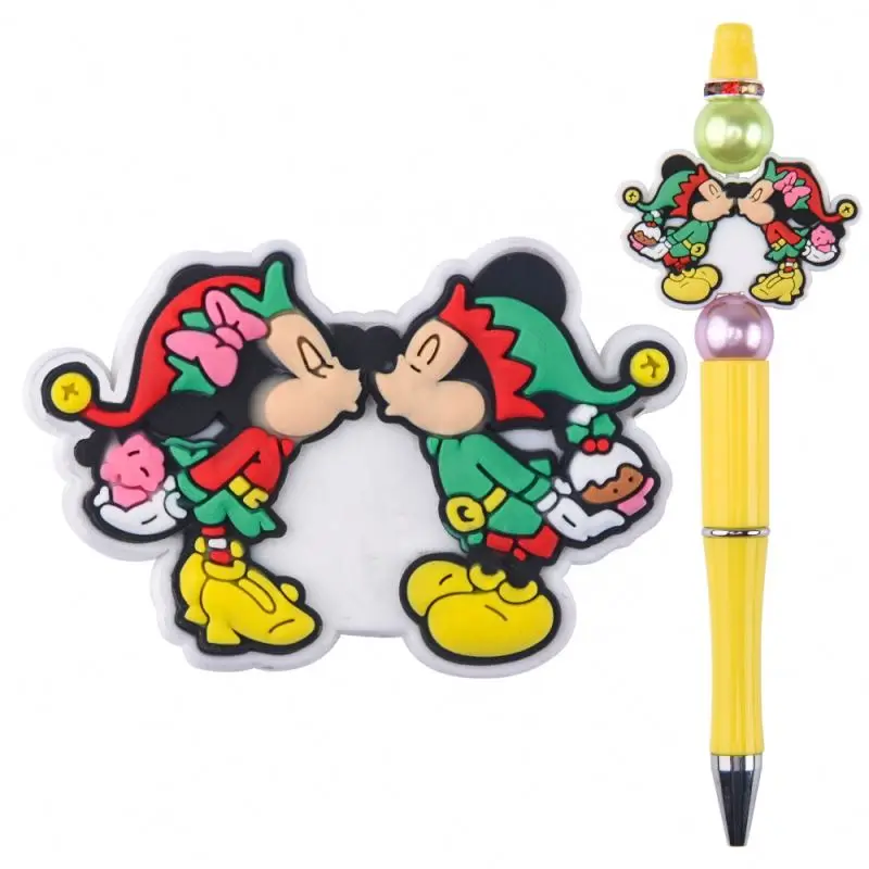 Custom Animal Soft Silicone Focal Beads Eco Friendly PVC bead For DIY Making Key Chain Bracelets Pens Jewelry