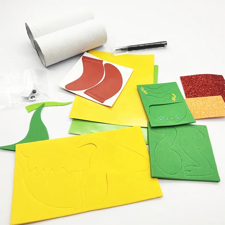 Paper Puppets Kids Art Craft Cartoon Animal DIY Making Kits Early Learning Toys Gift