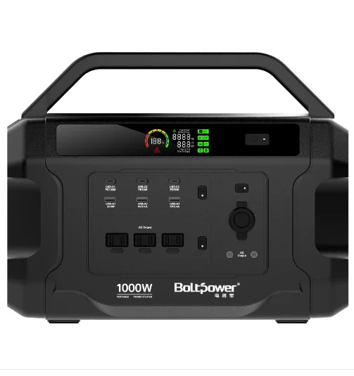 New model power Bank Generator1000W Type-c DC AC Backup Lithium battery power station