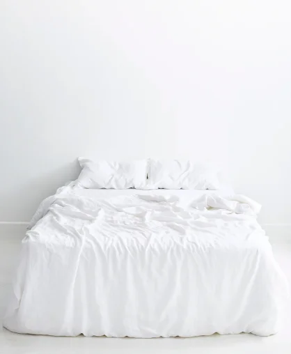 
100% Organic French Flax Stone Water Washed 280 cm Extra Wide Width Linen Plain Dyed Bedding Industry Fabric 
