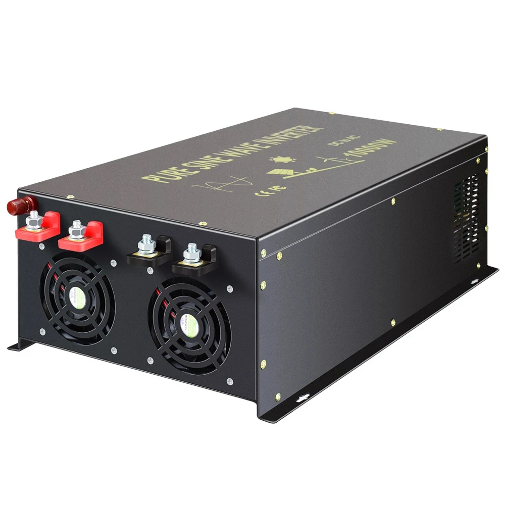 20000W Peak Pure Sine Wave Power Inverter 12V DC to 220V 10000W 12V/24V/48V to 120V/240V AC Solar Generator Inverter Transformer