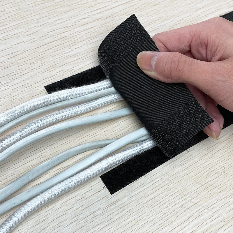 Cord Carpet Desk Velcroes Protective Hook and Loop Cover Trunking Management Sleeves Wire Organizer for