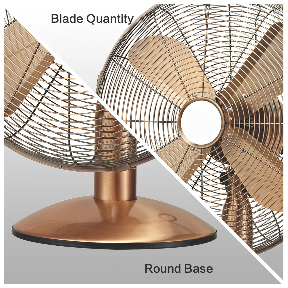 Высокое качество открытый Royal декоративные алюминиевые лезвия Электрический металлический Настольный вентилятор