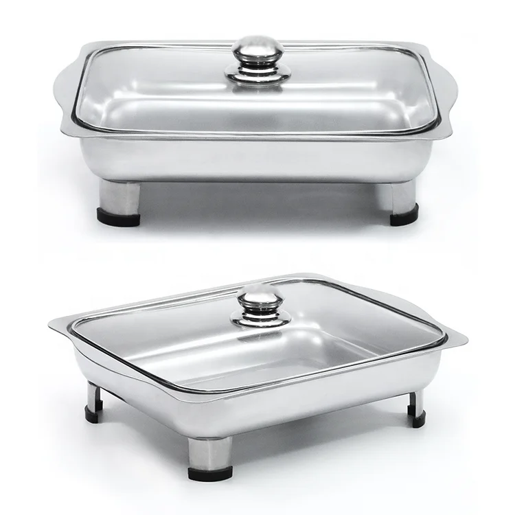 Cheap Silver Rectangular Chafer Dish Buffet Set Food Warmer Stainless Steel Chaffing Dishes For Sale
