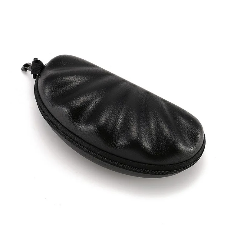 Manufacturer wholesale new glasses case black Pu fashion shell pattern sunglasses box EVA zipper sunglass case with logo