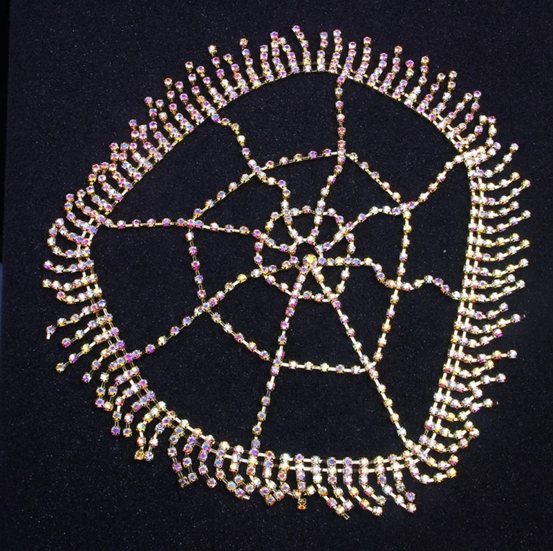 Новинка модные ювелирные украшения для лба сетчатая Блестящая лента волос с кристаллами аксессуары