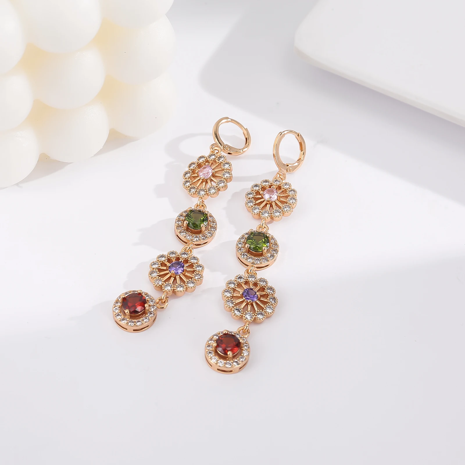 Fashion Cute Brass Diamond Earrings 18k Plated Huggie Hoop Zircon Jewelry Custom Gold Earring For Women