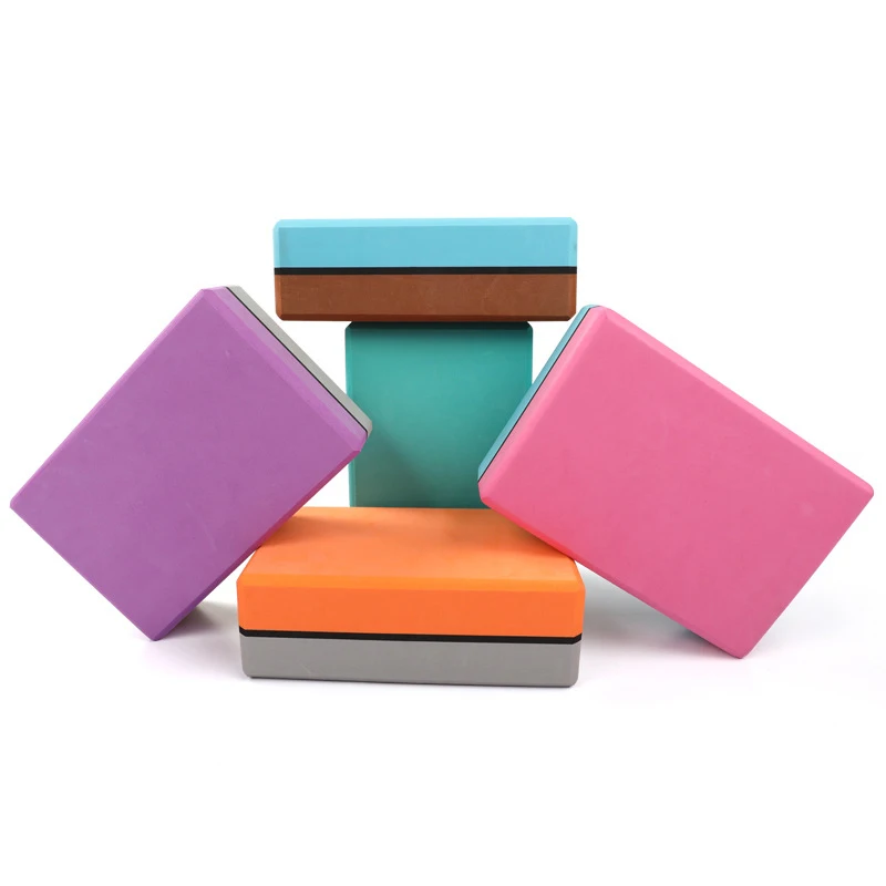 Waterproof Yoga Accessory Foam Double Layer EVA Block, Wholesale Double Color Yoga Brick